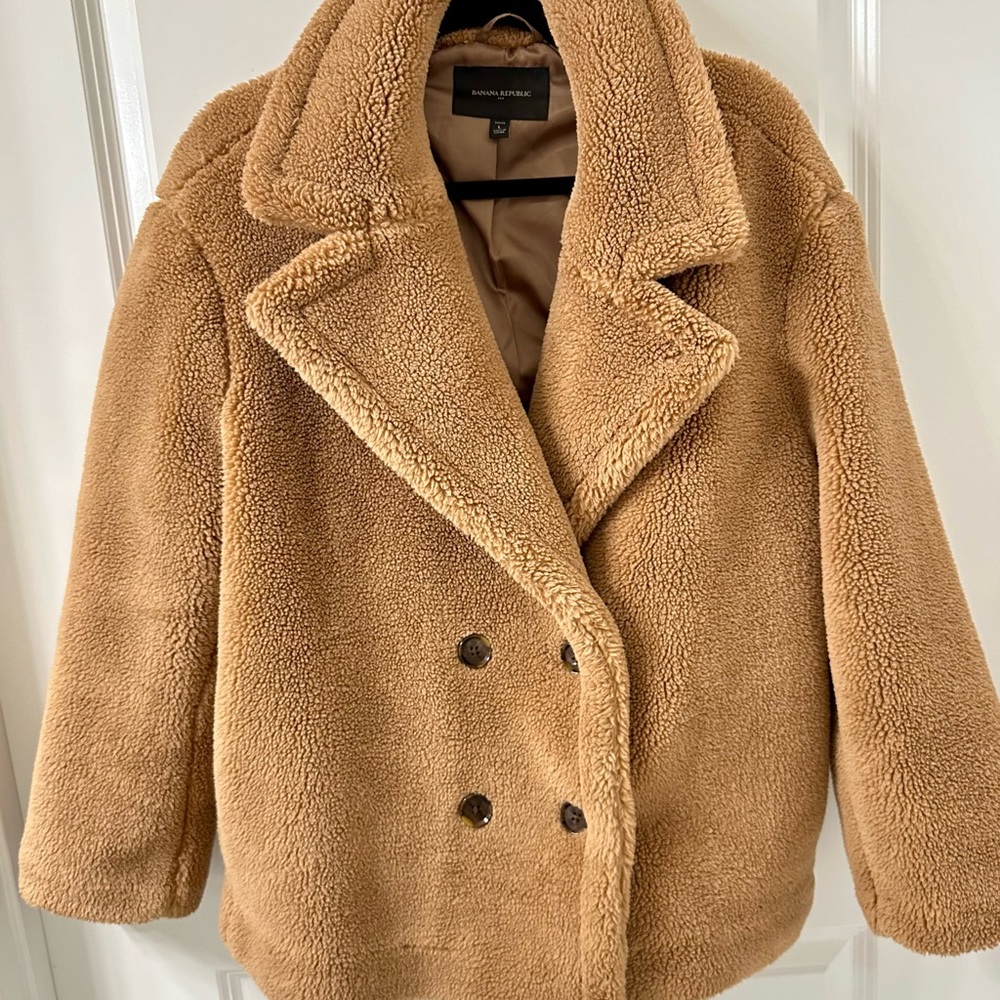 Banana Republic Double Breasted Teddy Jacket